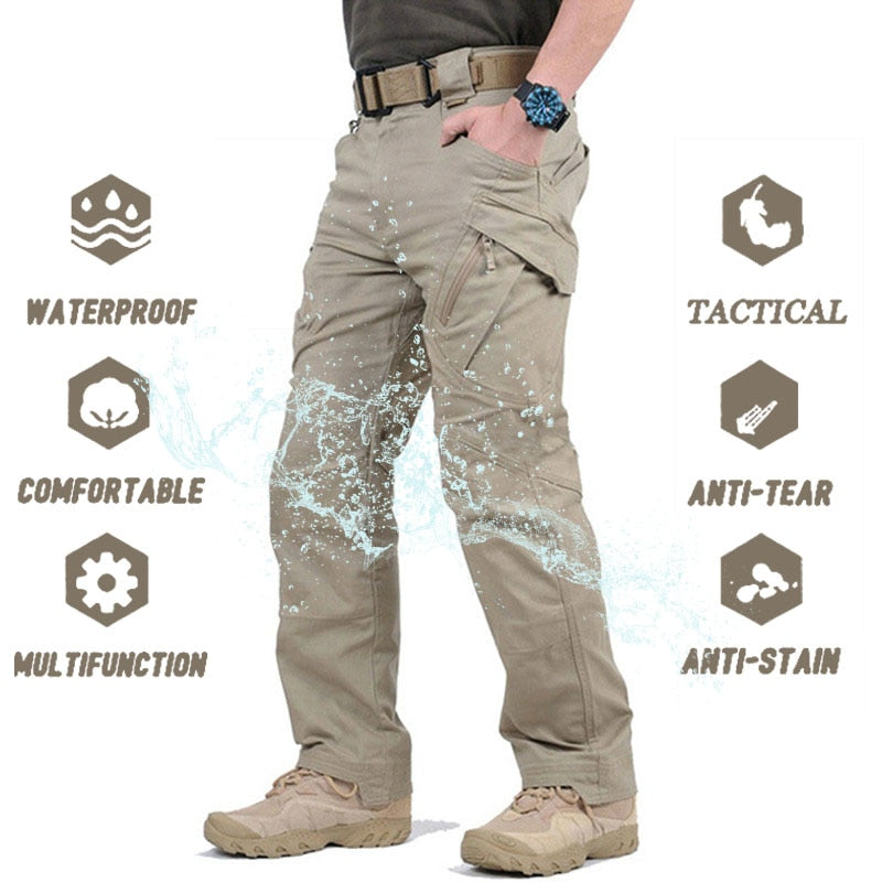 Acheter Pantalon tactique militaire pour hommes, camouflage imperméable,  randonnée en plein air, pantalon de combat de l'armée, pantalon cargo  décontracté léger anti-déchirure avec 8 poches